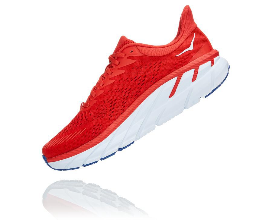 Tenis Hoka One One Masculino Vermelhas/Branco - Clifton 7 - 745-WCJMKB